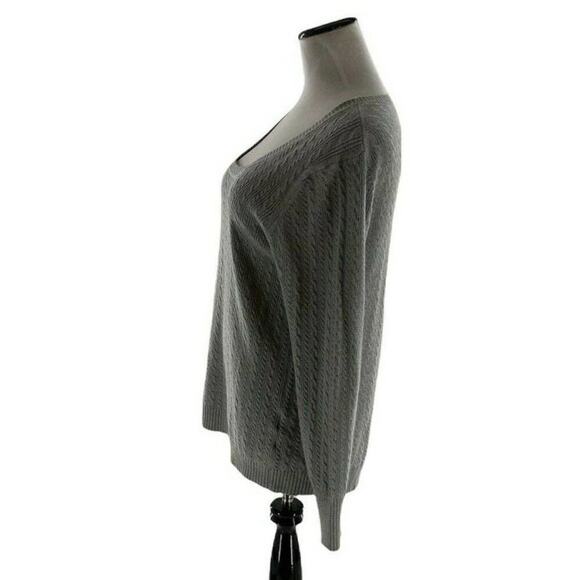 Old Navy Sweater Womens Size X-Large Scoop Neck Breathable Knitted Gray Pullover - Picture 2 of 5